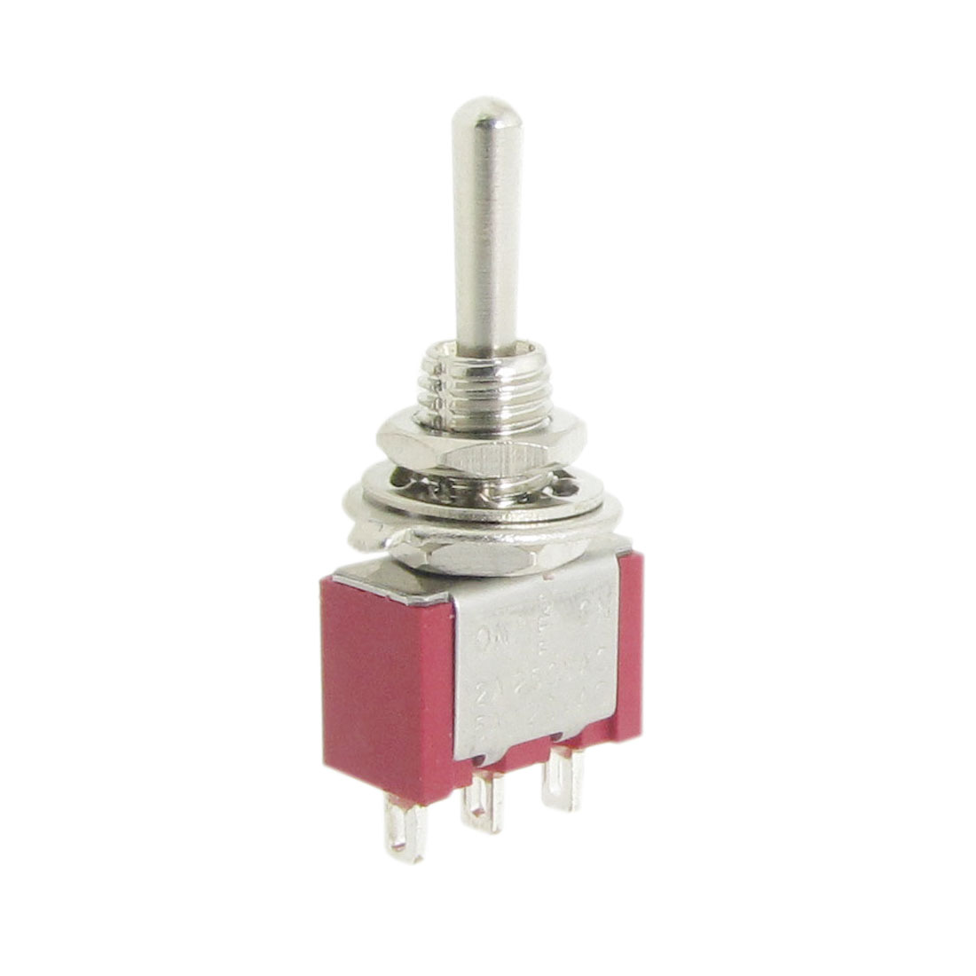 Unique Bargains 4 Pcs AC 250V 2A 120V 5A on-off-on SPDT 3 Pins Miniature Momentary Toggle Switch