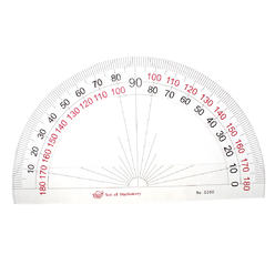 Wall Angle Measuring Tool Unique Bargains Plastic 20 Protractor Angle Ruler Educational Students Stationery Drawing Measuring Tool Red