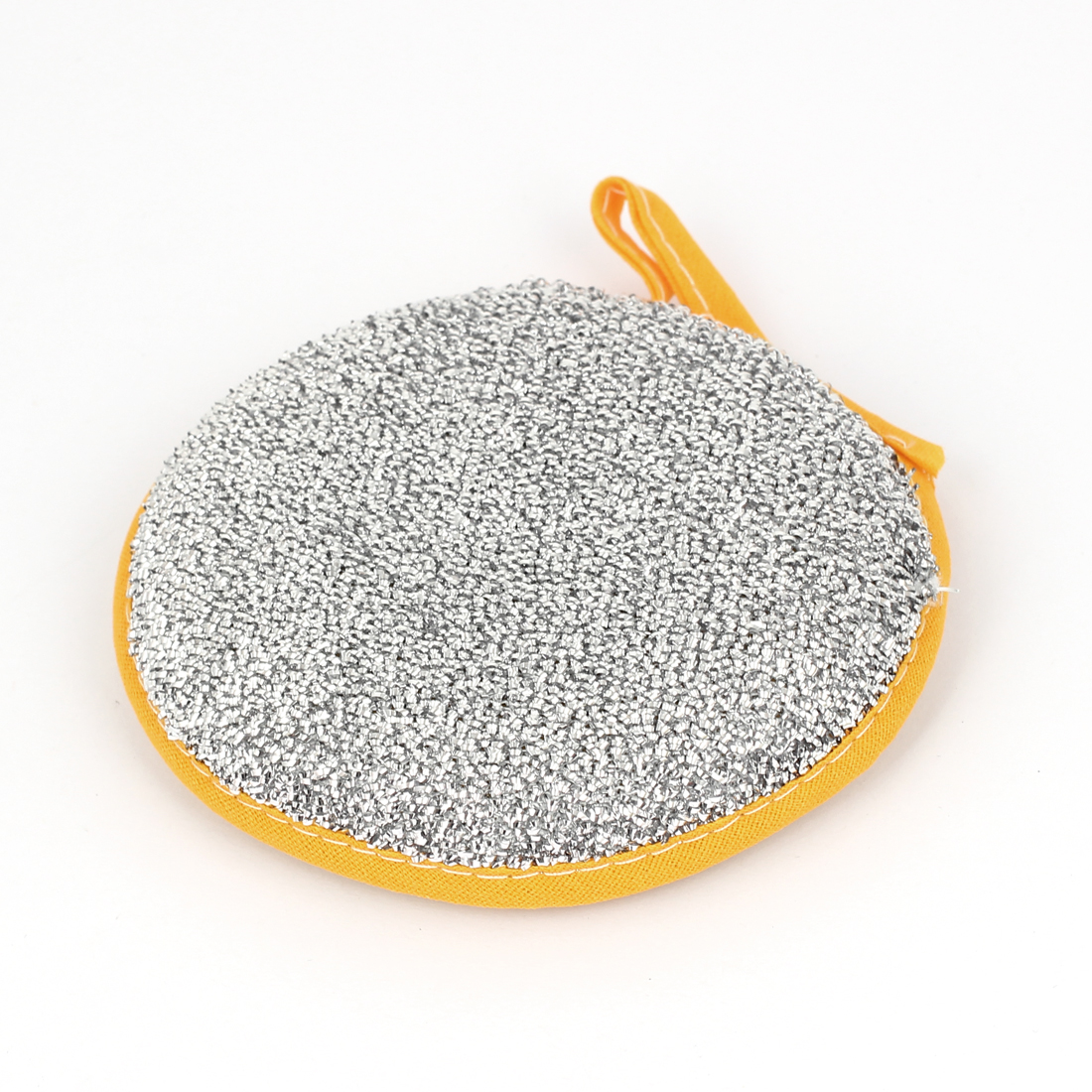 Unique Bargains Kitchen Bowl Dish Cleaning Round Shape Double Sided Scouring Pad Sponge Scrubber
