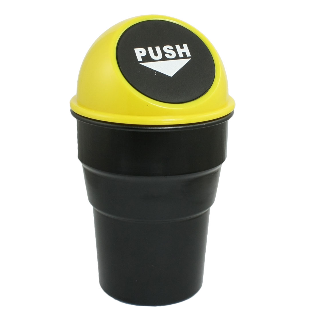 Unique Bargains Office Home Vehicle Car Garbage Rubbish Trash Bin Can Holder Yellow