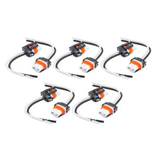 Unique Bargains Ceramic Car Headlight H11 Socket Wiring Wire Harness Connector Adapter 10 Pcs