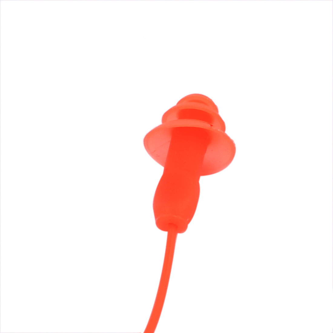 Unique Bargains Soft Silicone Swimming String Earplug Ear Plugs Protector Orange 2pcs