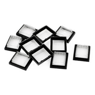 Unique Bargains A16040200ux0667 10 Pcs Clear Black Silicone