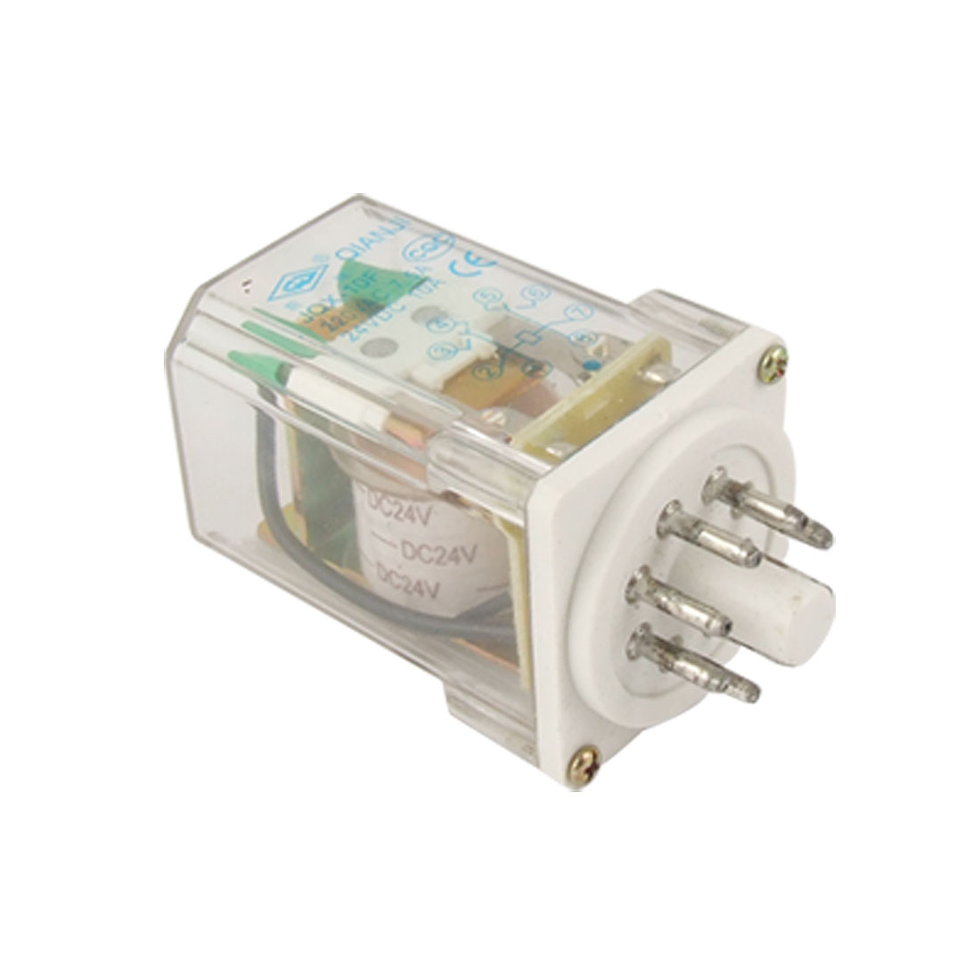 Unique Bargains A11052700ux0078 Dc 24v Coil 7 5a 220v Ac 10a 24vdc General Relay 8 Pin Jqx 10f 2z