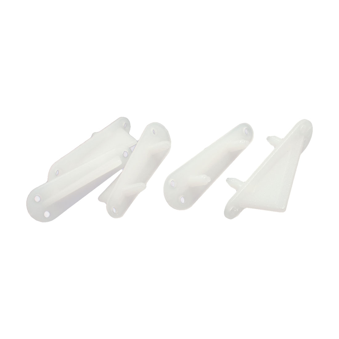 Unique Bargains 5Pcs White Plastic Terminal Triangle Control Horn L40xH14mm for Fixed Wing