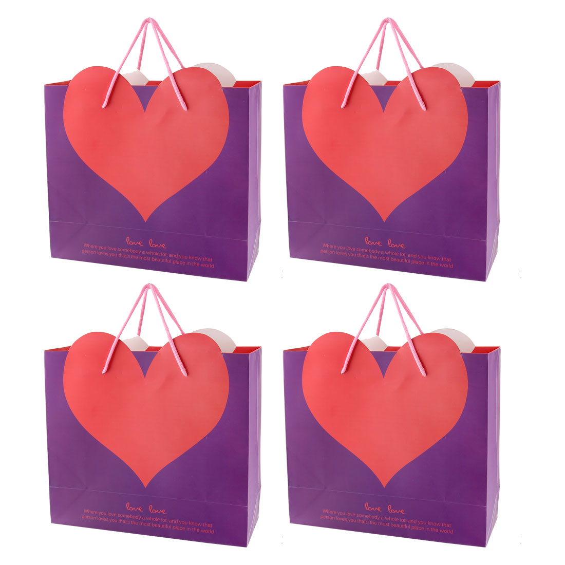 unique bargains shopping mall heart shaped pattern holder tote