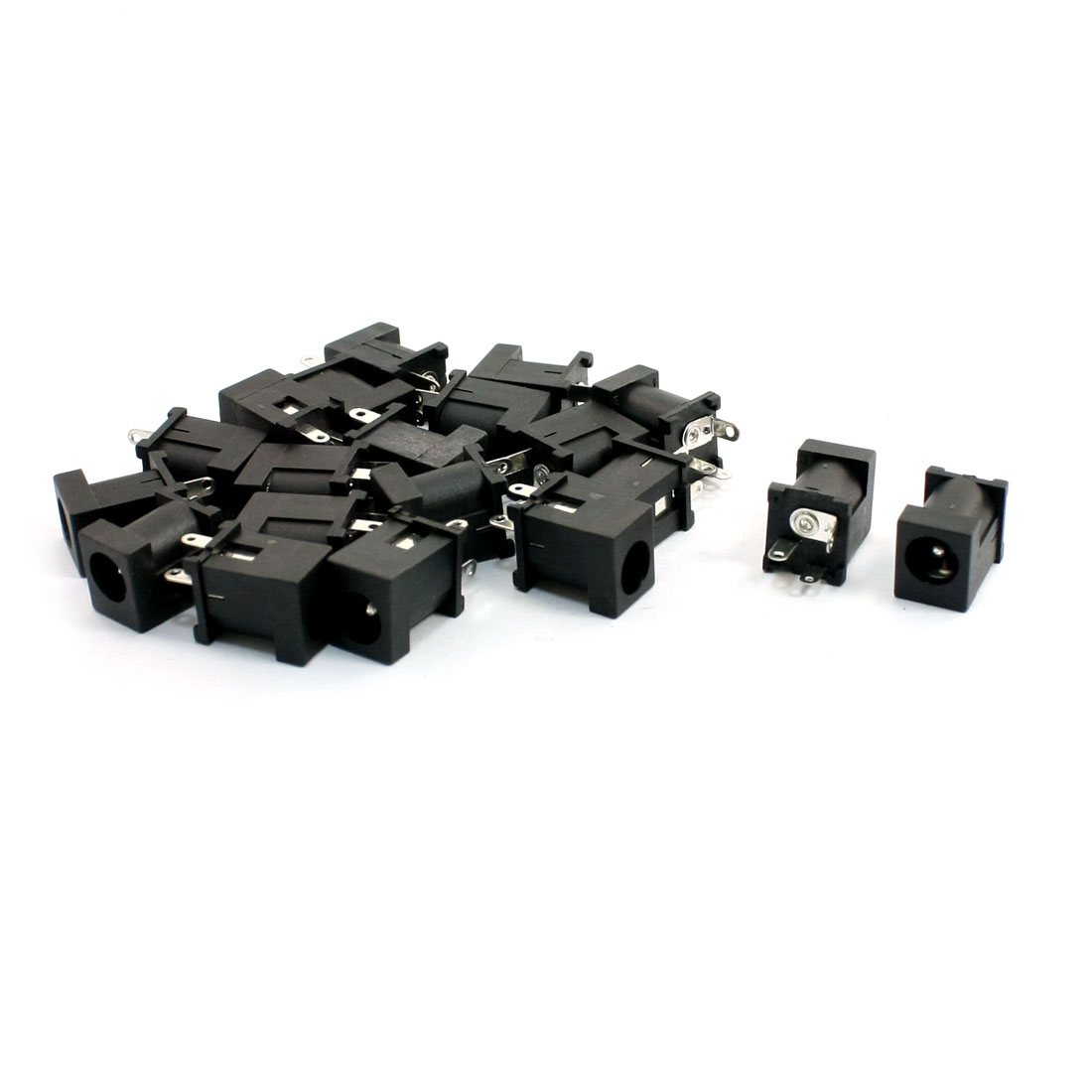 Unique Bargains A13121300ux0319 2 1x5 5mm Female Connector 3 Pin Dc Power Supply Jack Socket 20 Pcs