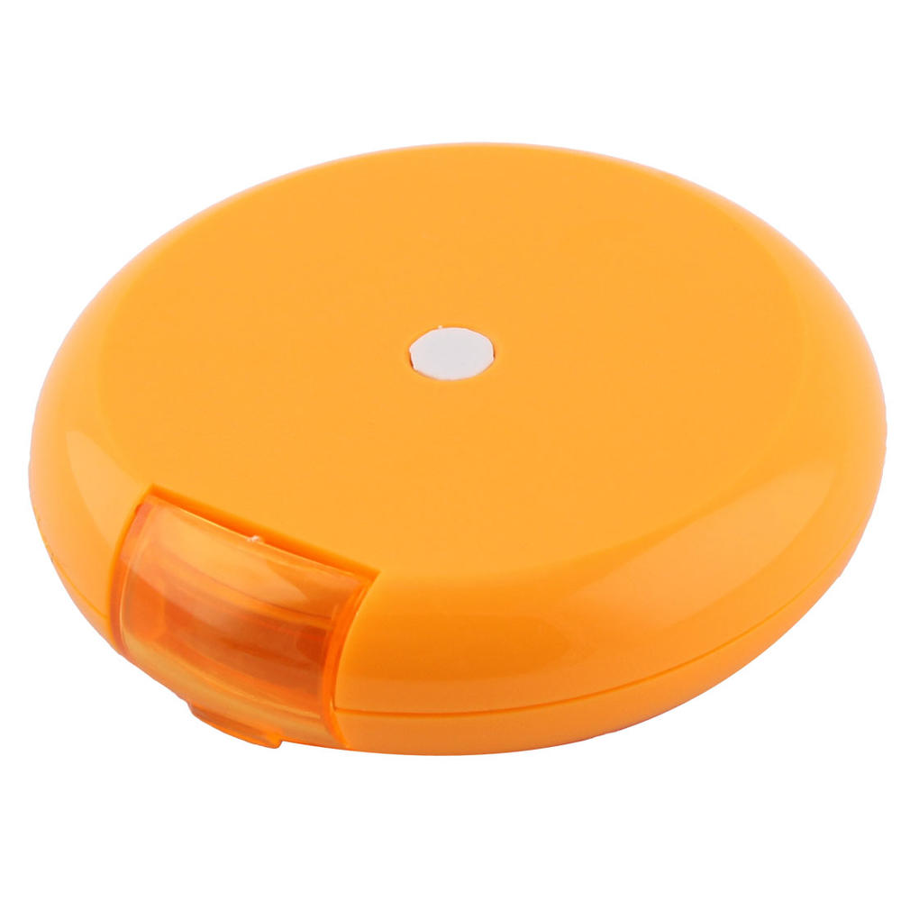 Unique Bargains Household Cute Fruit Style Button Rotate Weekly Medicine Pill Box Case Orange