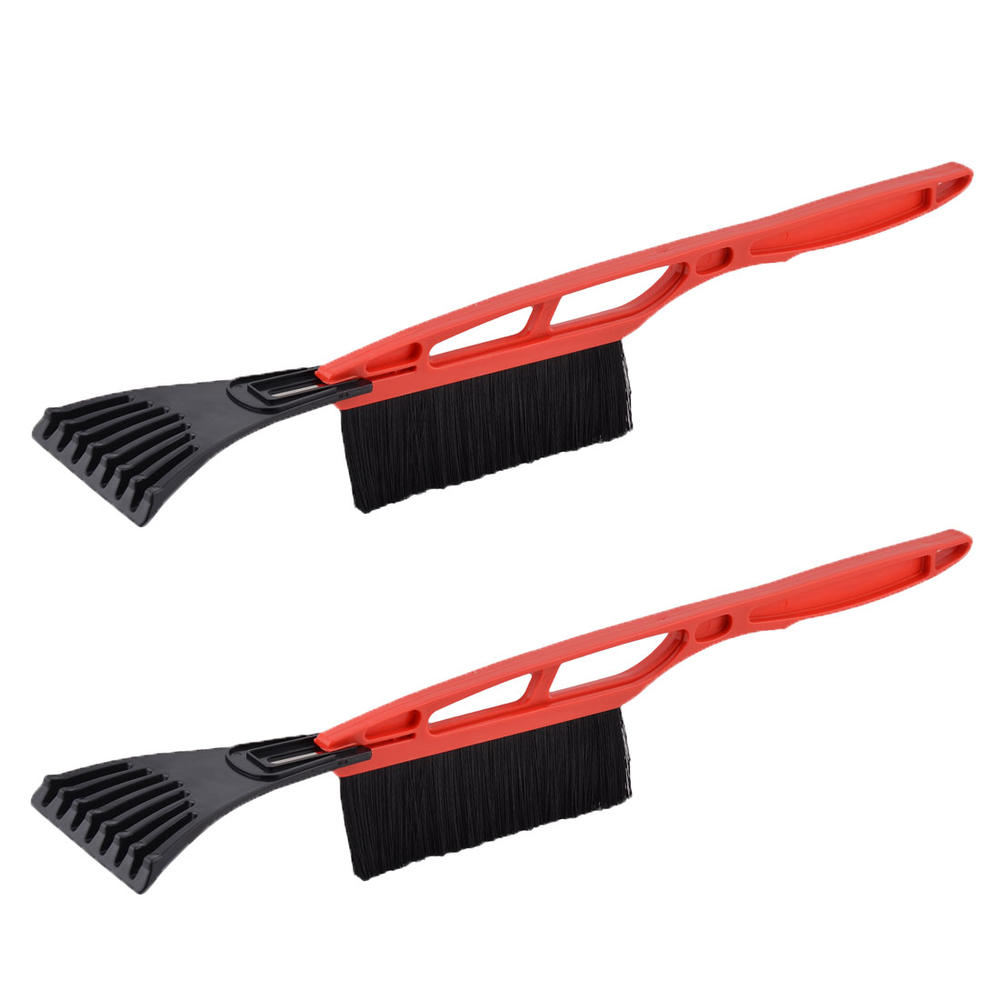 Unique Bargains Car Auto Window Film Snow Scraping Wrapping Scrapers Brush Cleaning Tools 2pcs