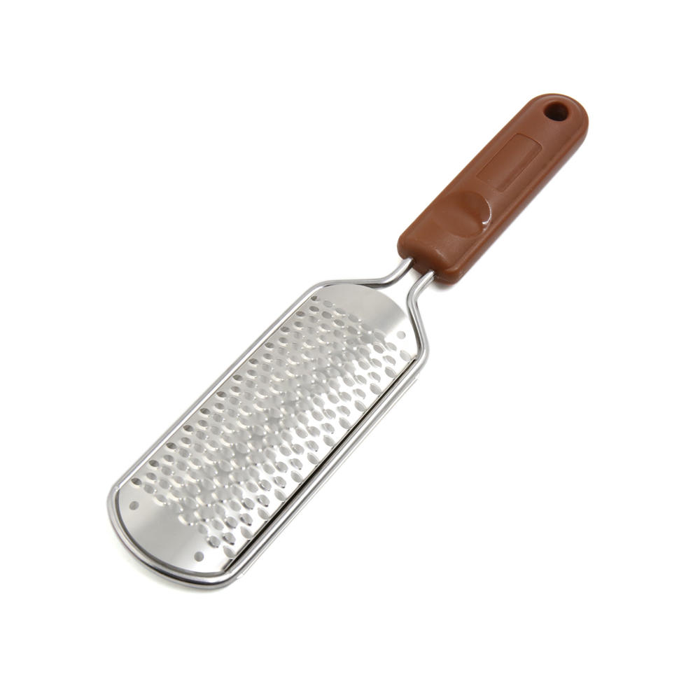 Unique Bargains Brown Stainless Steel Blade Foot Care Pedicure Cuticle Corn Scrubber File Rasp
