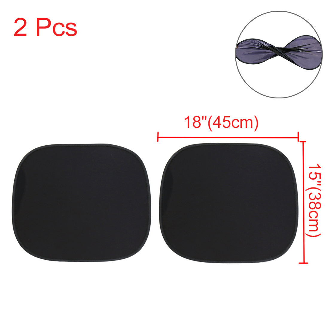 Unique Bargains 2 Pack Auto Sunshade Rectangular Static Electric Babycare Car Cling Sun Shade for Blocks 97% of UV Rays