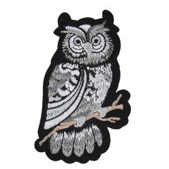 Unique Bargains Polyester Owl Design DIY Sewing Trimming Hag Decorative Lace Applique Black