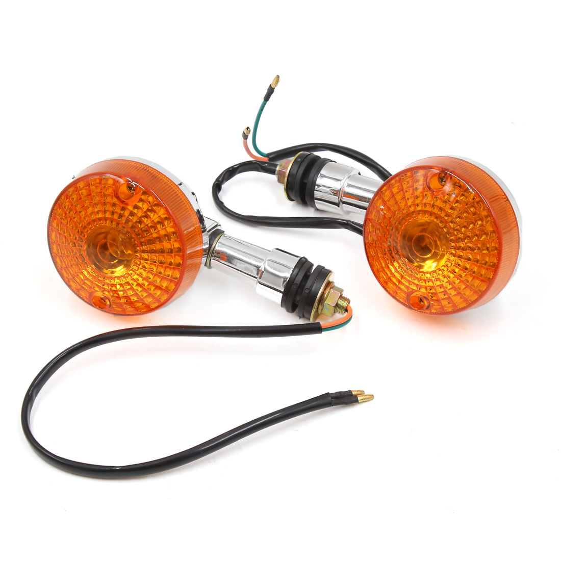 Unique Bargains 2Pcs Yellow LED Turn Signal Light Motorcycle Indicator Light Lamp Bulb for GN125