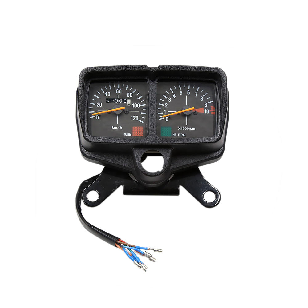 Unique Bargains 0-10000rpm Dual Digital Odometer Tachometer Speedometer Gauge for Honda CG125