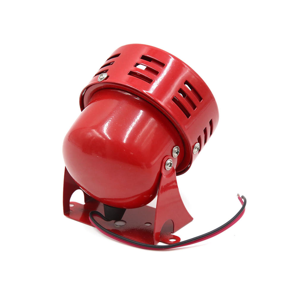 Unique Bargains DC12V Red Metal Electric Motorcycle Driven Raid Siren Horn Warning Loud Alarm