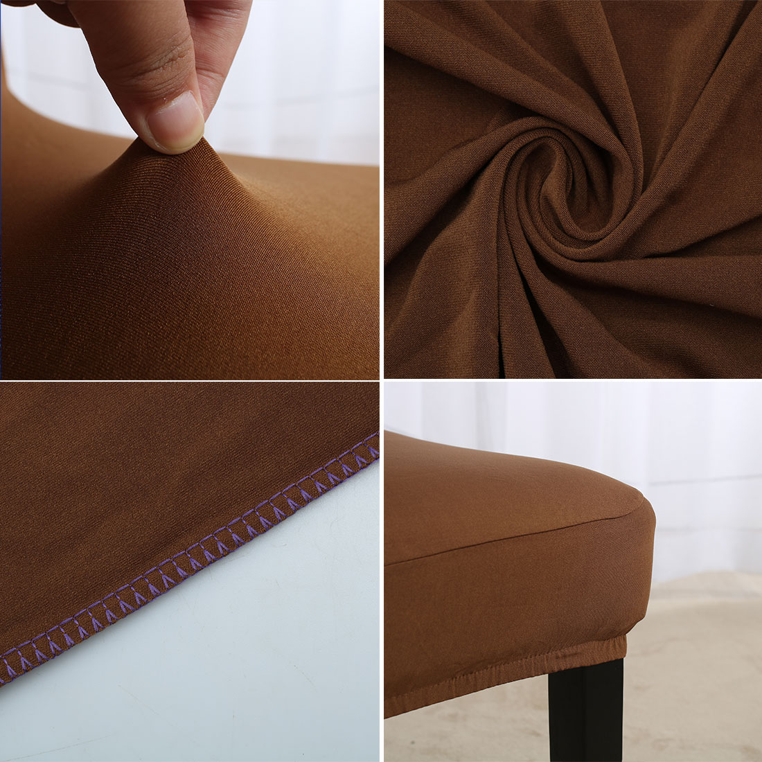 Unique Bargains 4 Pcs Spandex Stretch Chair Protector Seat