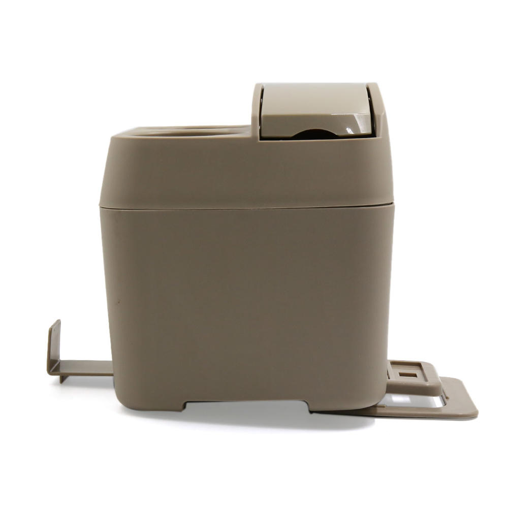 Unique Bargains Home Office Vehicle Car Plastic Garbage Storage Container Cup Tissue Box Holder Beige