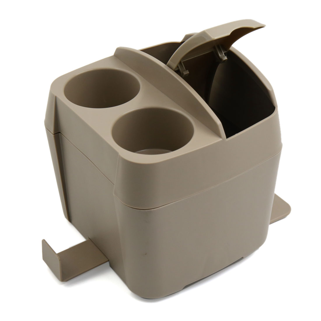 Unique Bargains Home Office Vehicle Car Plastic Garbage Storage Container Cup Tissue Box Holder Beige