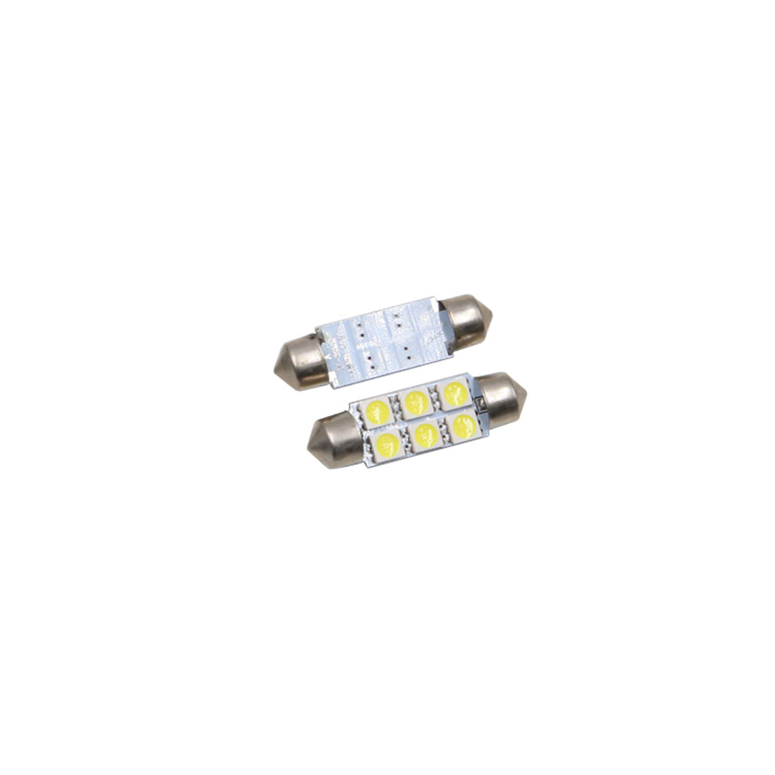 Unique Bargains 20 Pcs 41mm White 6 Led 5050 Smd Festoon