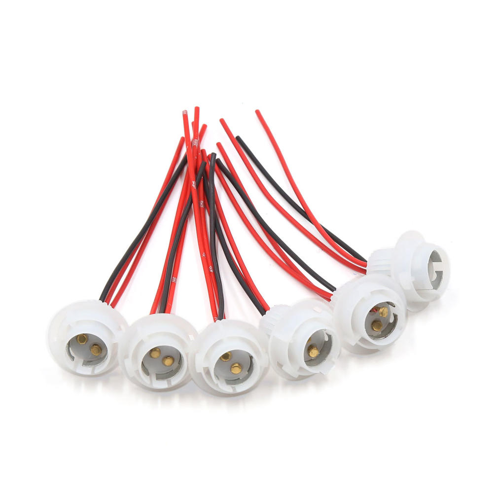 Unique Bargains 6Pcs 1157 LED Bulb Socket Car Daytime Running Light Wiring Harness Connectors