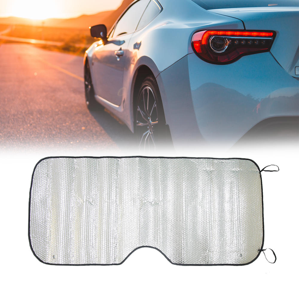 Unique Bargains Aluminium Foil Foldable Car Front Window Windshield Sun Shade Visor 137cm x 70cm