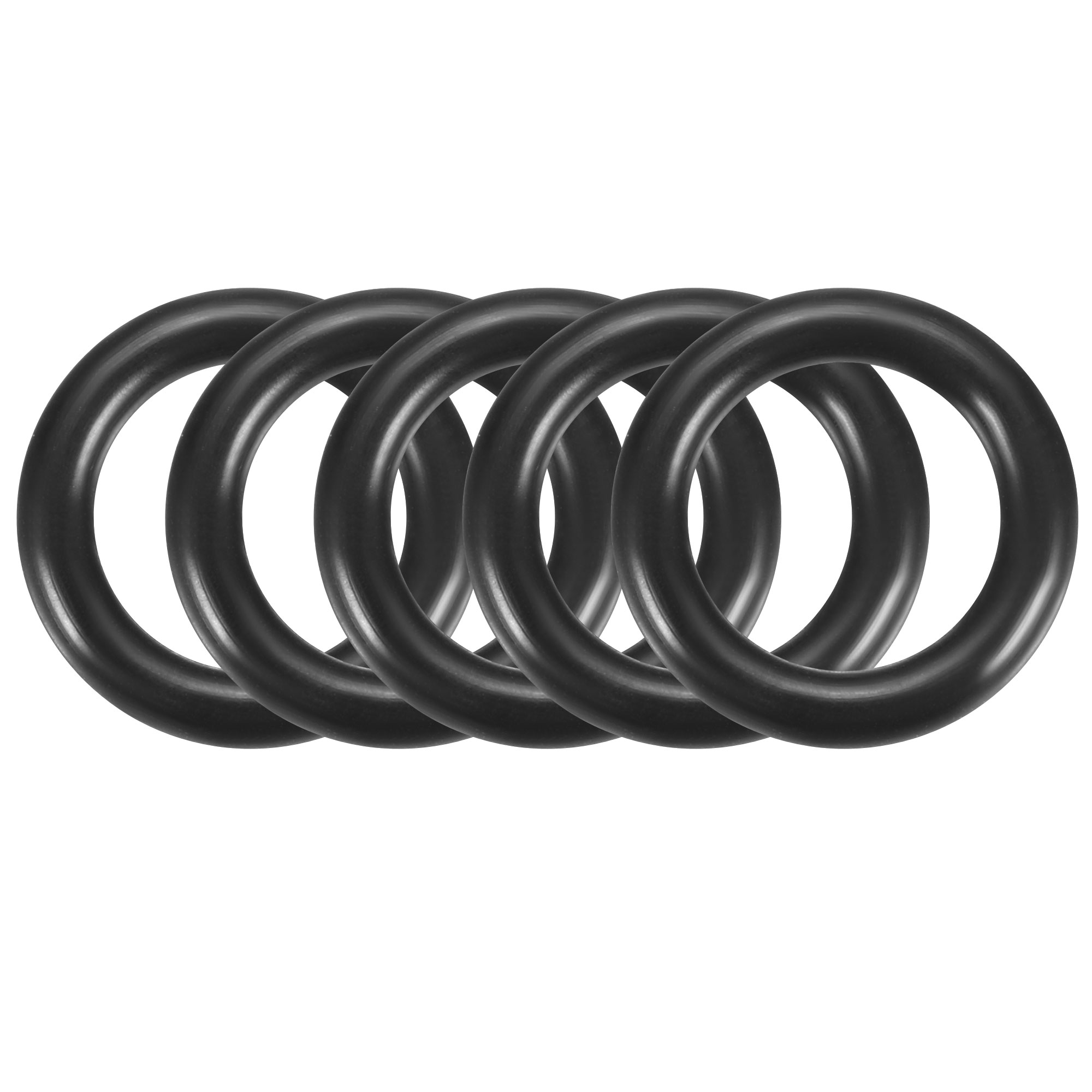 Unique Bargains 50Pcs 14mm x 2.4mm Black Flexible Nitrile Rubber O Ring Oil Seal Washer Grommets