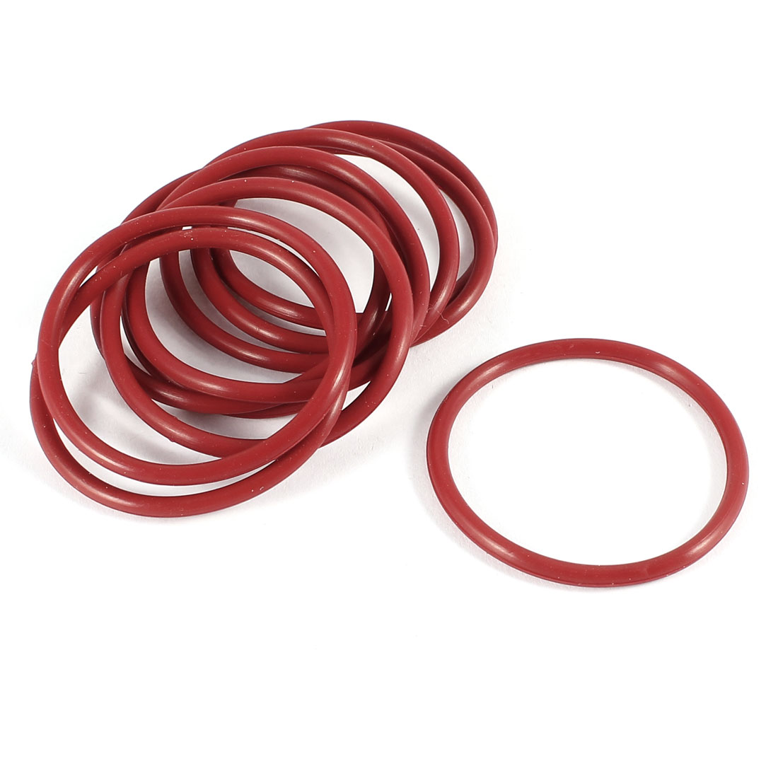 Unique Bargains 10 Pcs 40mm Inner Dia 3mm Thick Red Rubber O Ring Seal Grommets