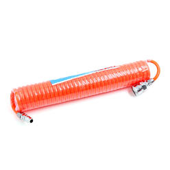 Unique Bargains 6M Length 8mm x 5mm Polyurethane Coiled Air Hose Tube Pipe Red