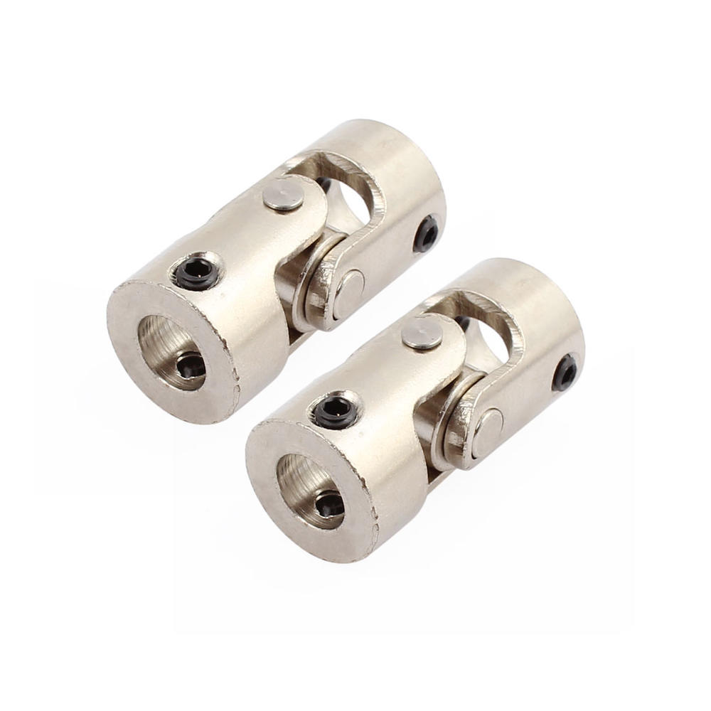 Unique Bargains 8.0mm to 10.0mm ID Rotatable Universal Steering Shaft U Joint Coupler 2pcs