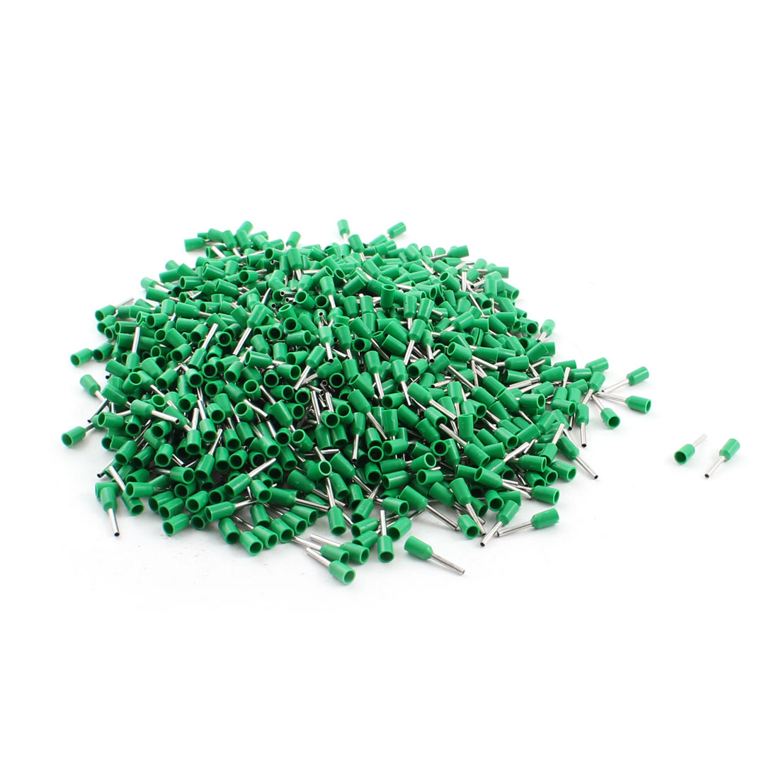 Unique Bargains 1000 Pieces E0508 0.5mm2 Wire Green Insulated Tublar Tube Ends Terminals