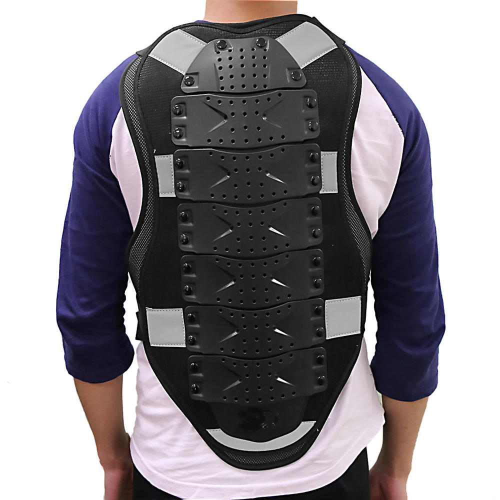 Unique Bargains Black Adult Motorcycle Protective Body Armor Vest Guard Protector Jacket Gear XL