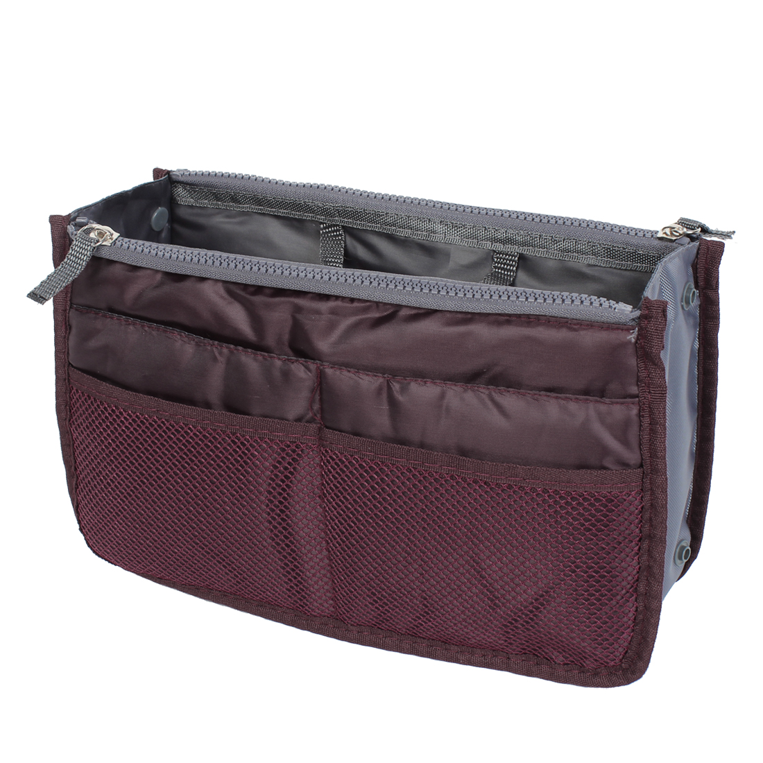 Storage Bags Kmart Unique Bargains Burgundy Cosmetic Makeup Storage Handbag Tote Insert Purse Organizer Pouch Bag