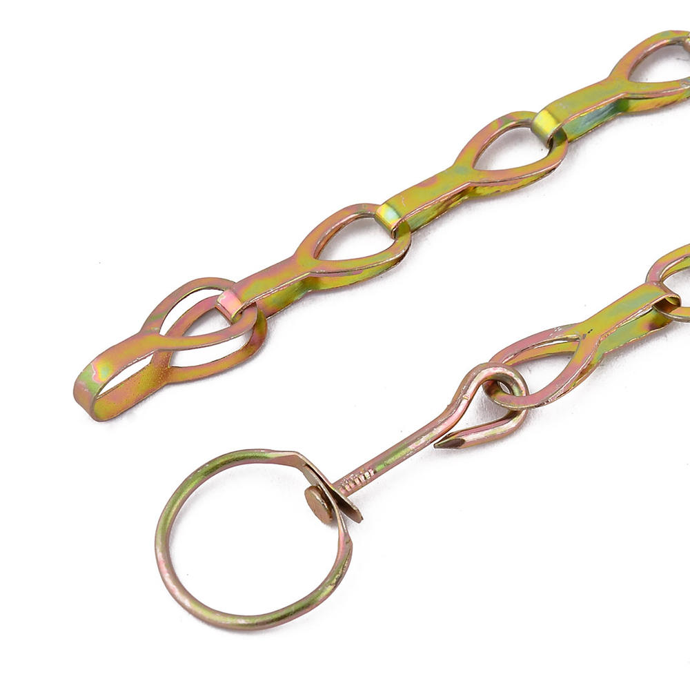 Unique Bargains Dog Metal Melon Seeds Design Choke Chain Collar Brass Tone 1.37M Length