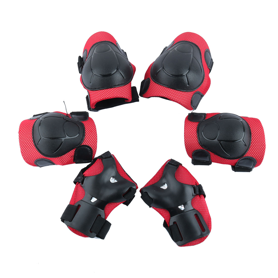 Unique Bargains 6Pcs Multi-sports Protective Gear Set Elbow Pads Wrist Guard Knee Pads For Children