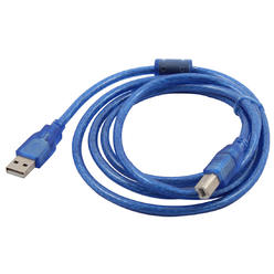 Unique Bargains Desktop Computer USB 2.0 A Male to B Male Printer Cable Blue 1.5M Long