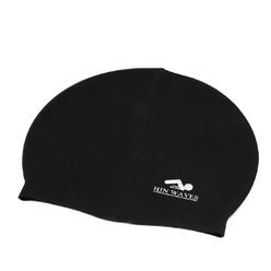 Unique Bargains Adult Athletes Silicone Dome Design Elastic Swim Swimming Cap Hat Swimwear Black