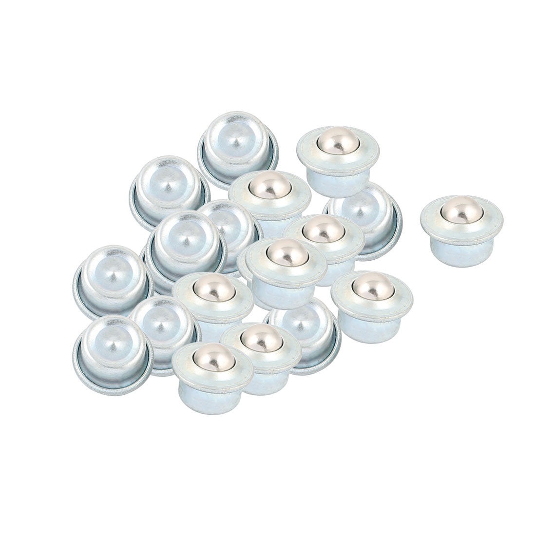 Unique Bargains 20Pcs Flange Fit Fixing Transfer Unit Mounted Ball Bearings Silver Tone