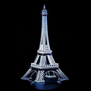 Unique Bargains Dc 5v Eiffel Tower 3d Acrylic Led Night