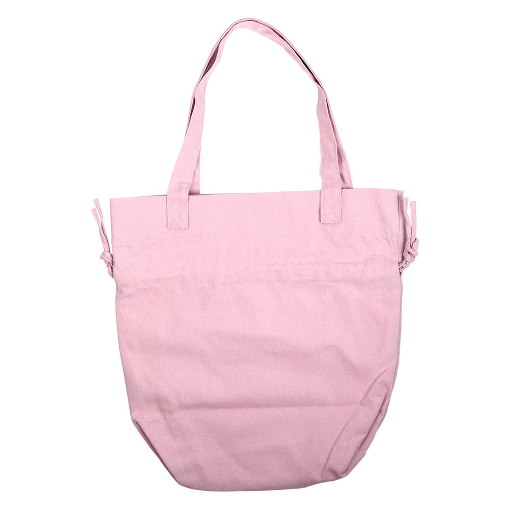 Unique Bargains Travel Cosmetic Holder Sundries Storage Single Shoulder Canvas Tote Bag Pink