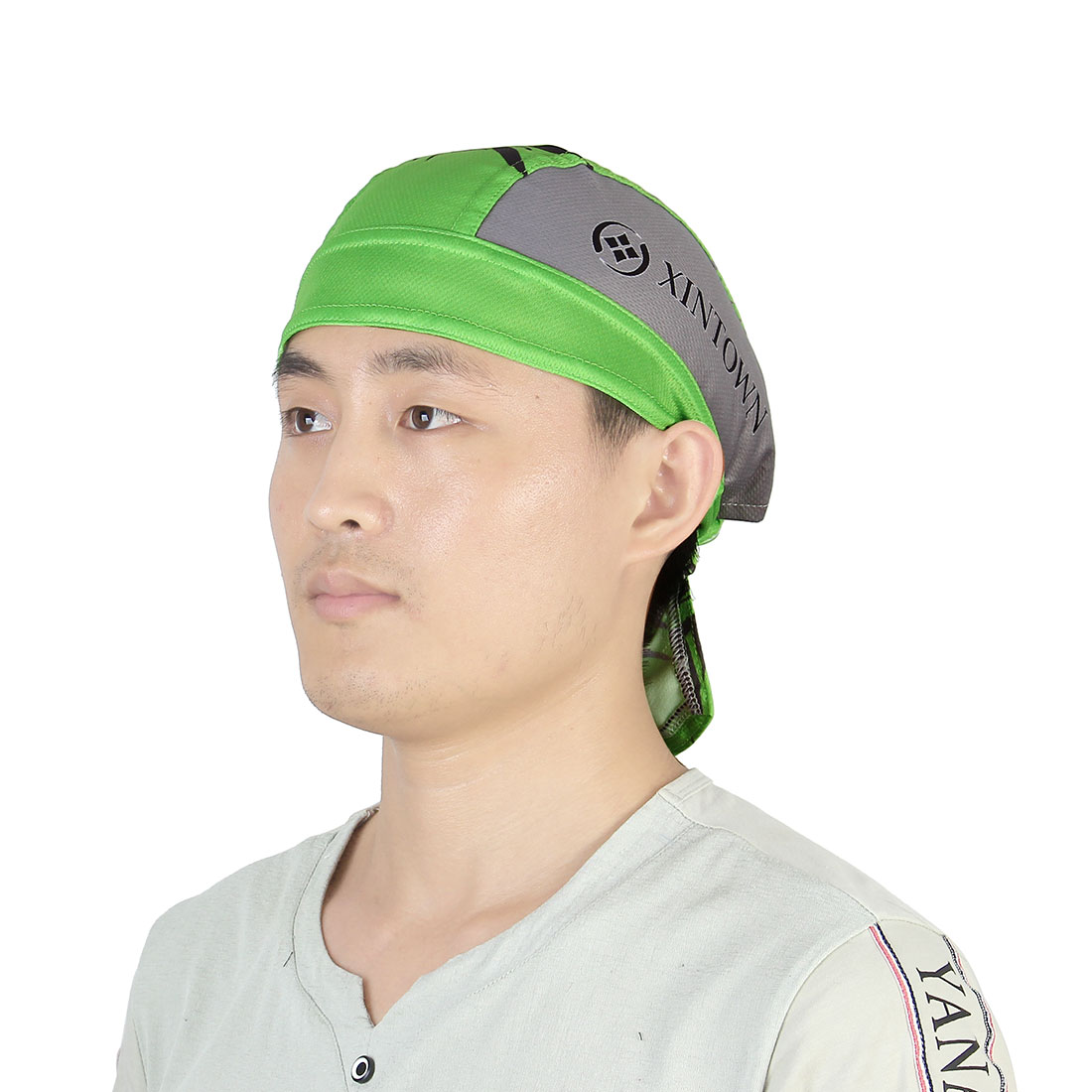 Unique Bargains XINTOWN Authorized Unisex Outdoor Headscarf Cap Cycling Sports Pirate Hat Green