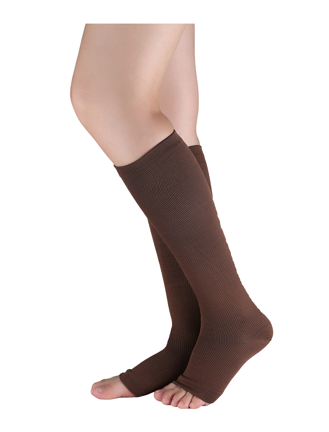 Unique Bargains Unisex Breathable One Size Toeless Compression Knee High Socks
