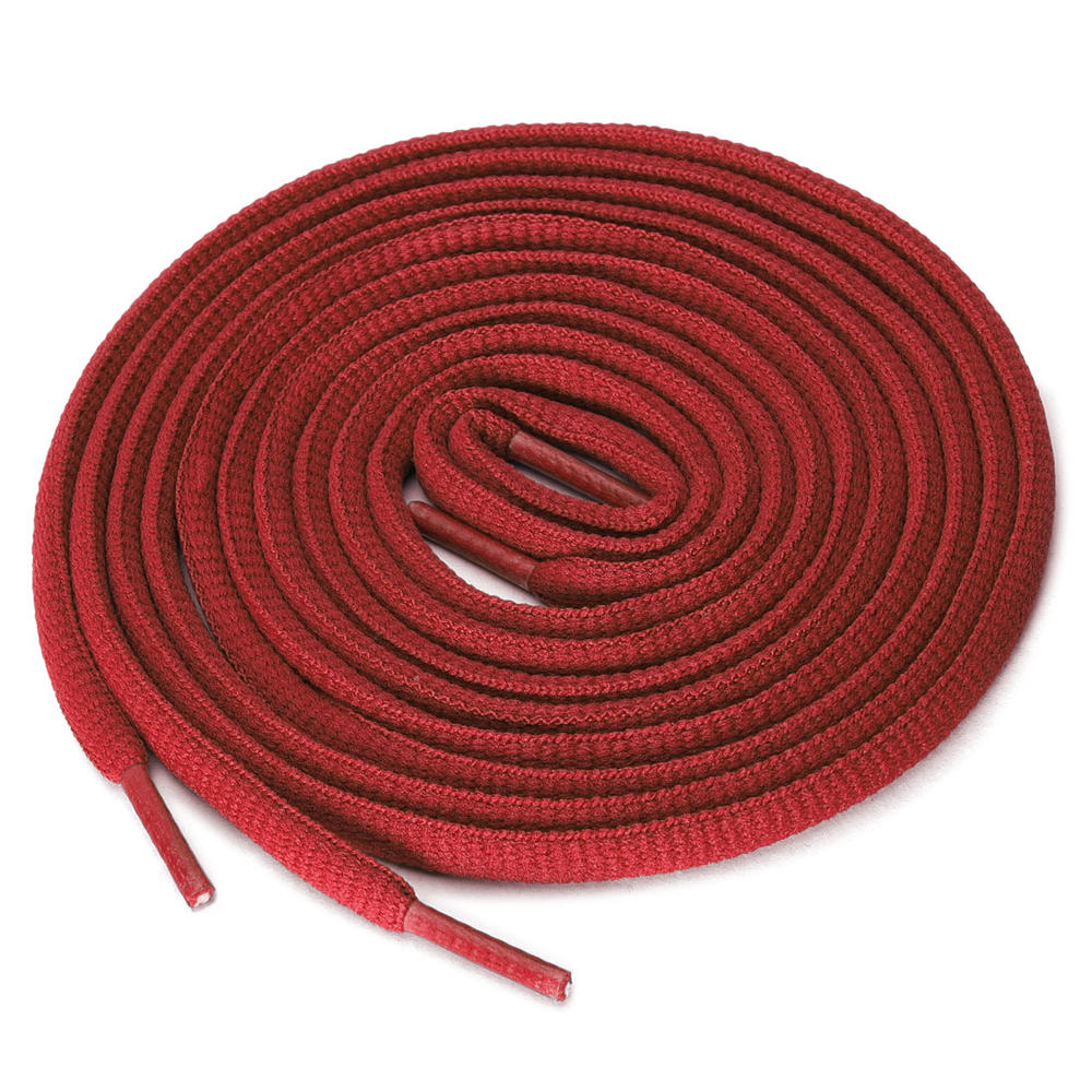 Unique Bargains 2 Pairs Athletic Unisex Oval Bootlaces Half Round Shoelaces for Sneakers 140 cm/55" Red