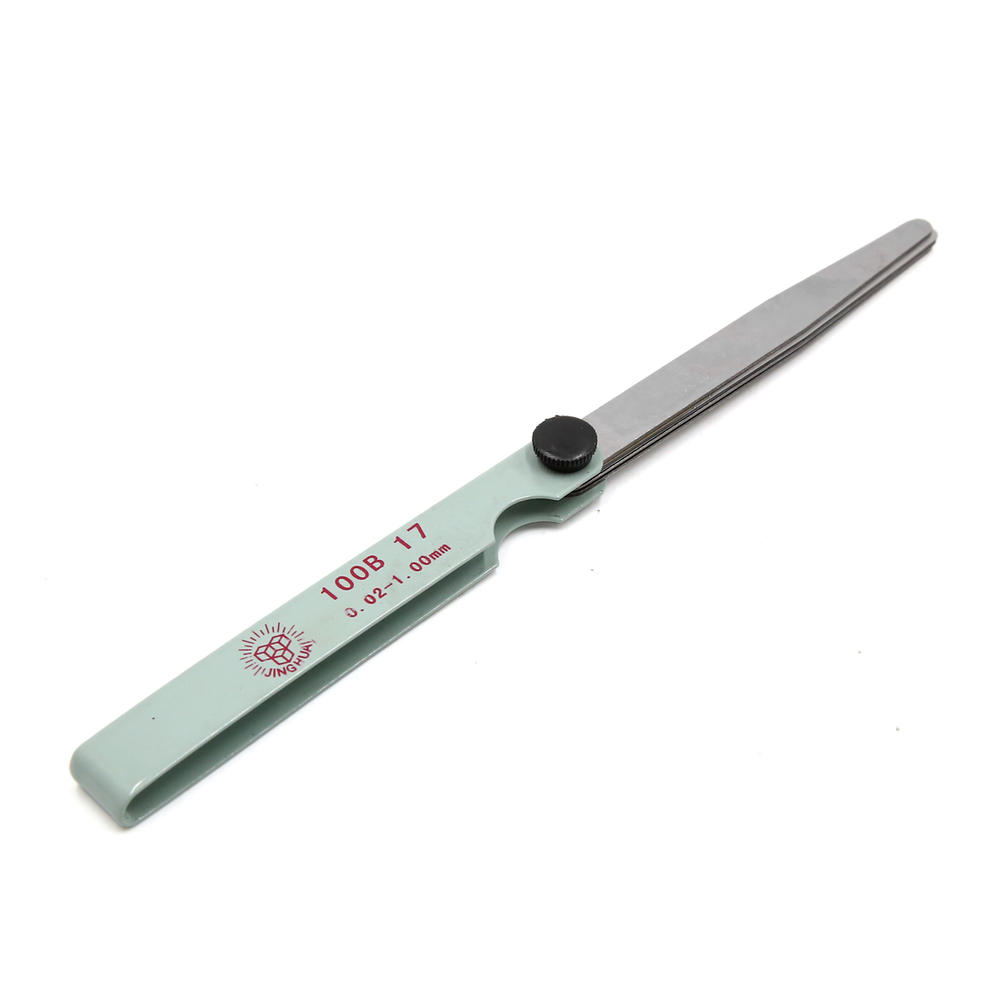 Unique Bargains 0.02-1mm 17 Leaves Inch Metric Dual Reading Feeler Filler Gauge Stainless Steel