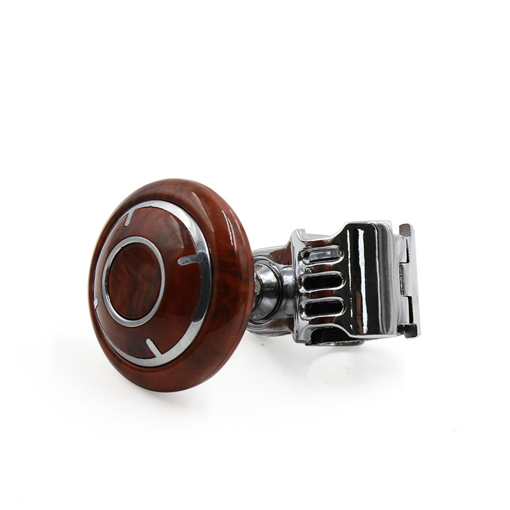 Unique Bargains Brown Folding Steering Wheel Knob Power Handle Grip Ball for Auto Car