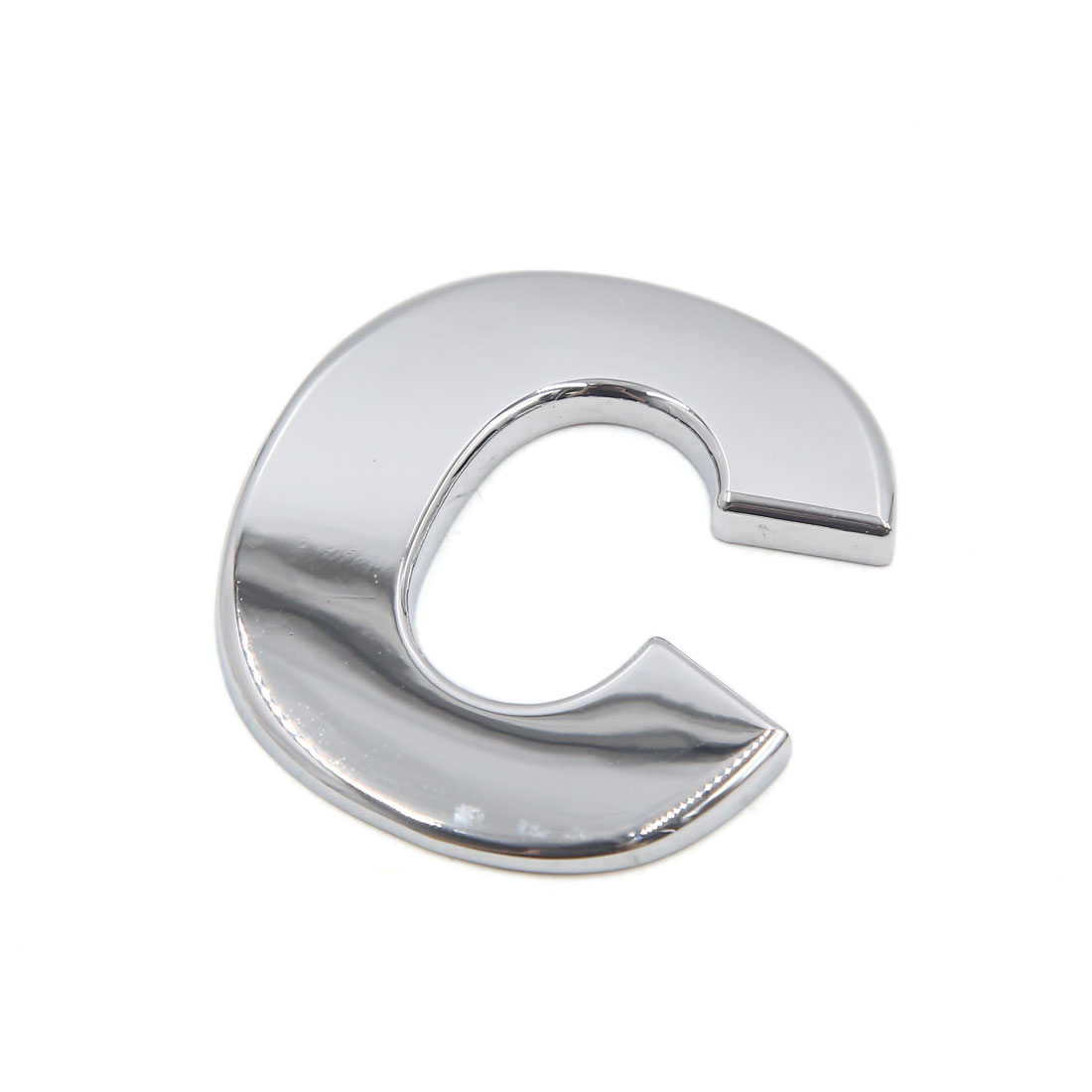Unique Bargains Silver Tone Metal C Letter Shaped Alphabet Sticker Emblem Badge Decals for Car