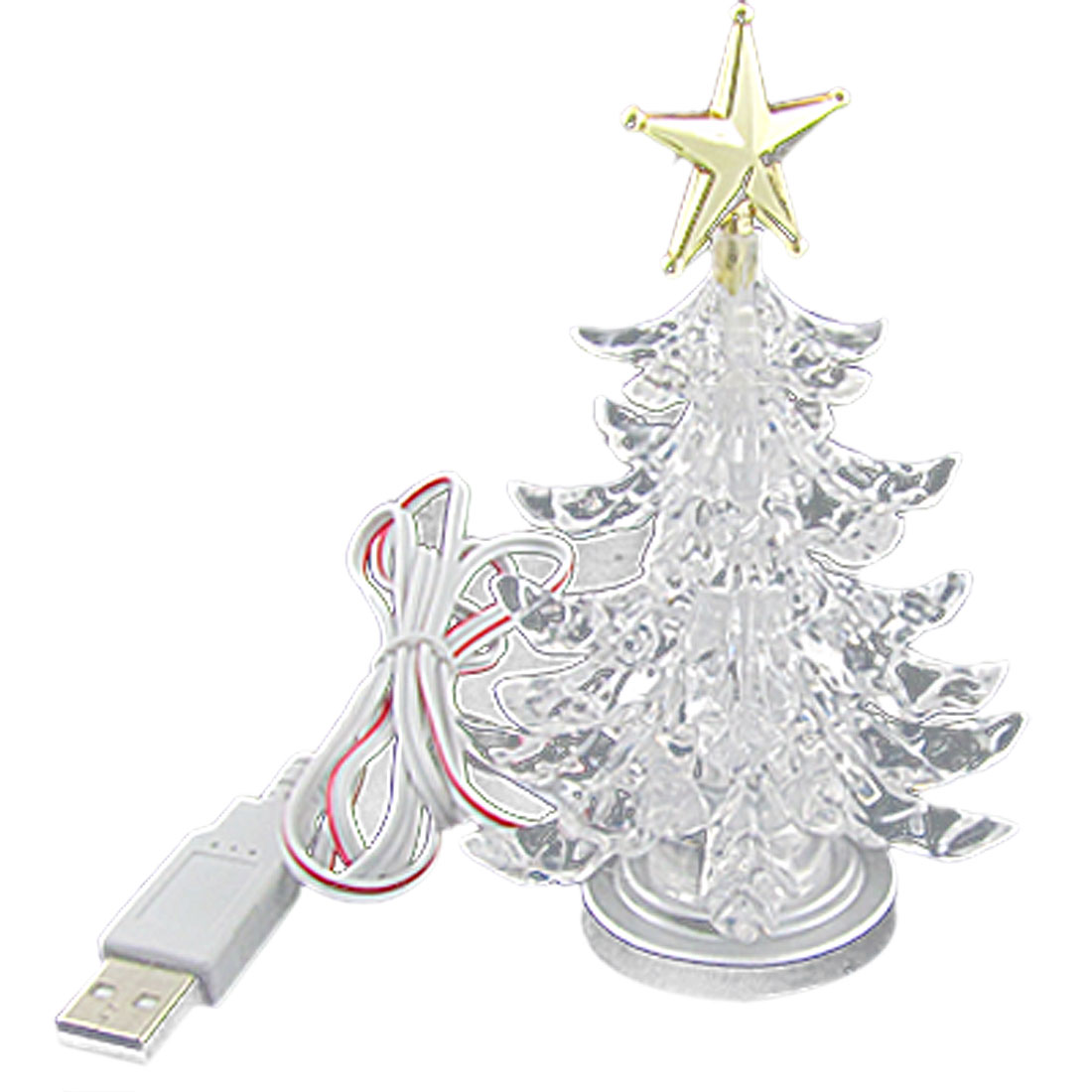 Unique Bargains Multicolor Light Flash Christmas Tree Lamp w USB Cable
