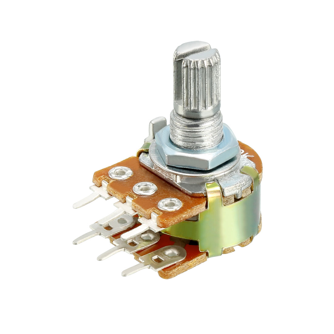Unique Bargains WH148 500K Ohm Variable Resistors Dual Rotary Carbon Film Taper Potentiometer