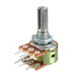 Unique Bargains WH148 50K Ohm Variable Resistors Dual Rotary Carbon Film Taper Potentiometer