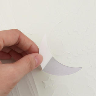Unique Bargains Bedroom Pvc Star Flower Design Self Adhesive