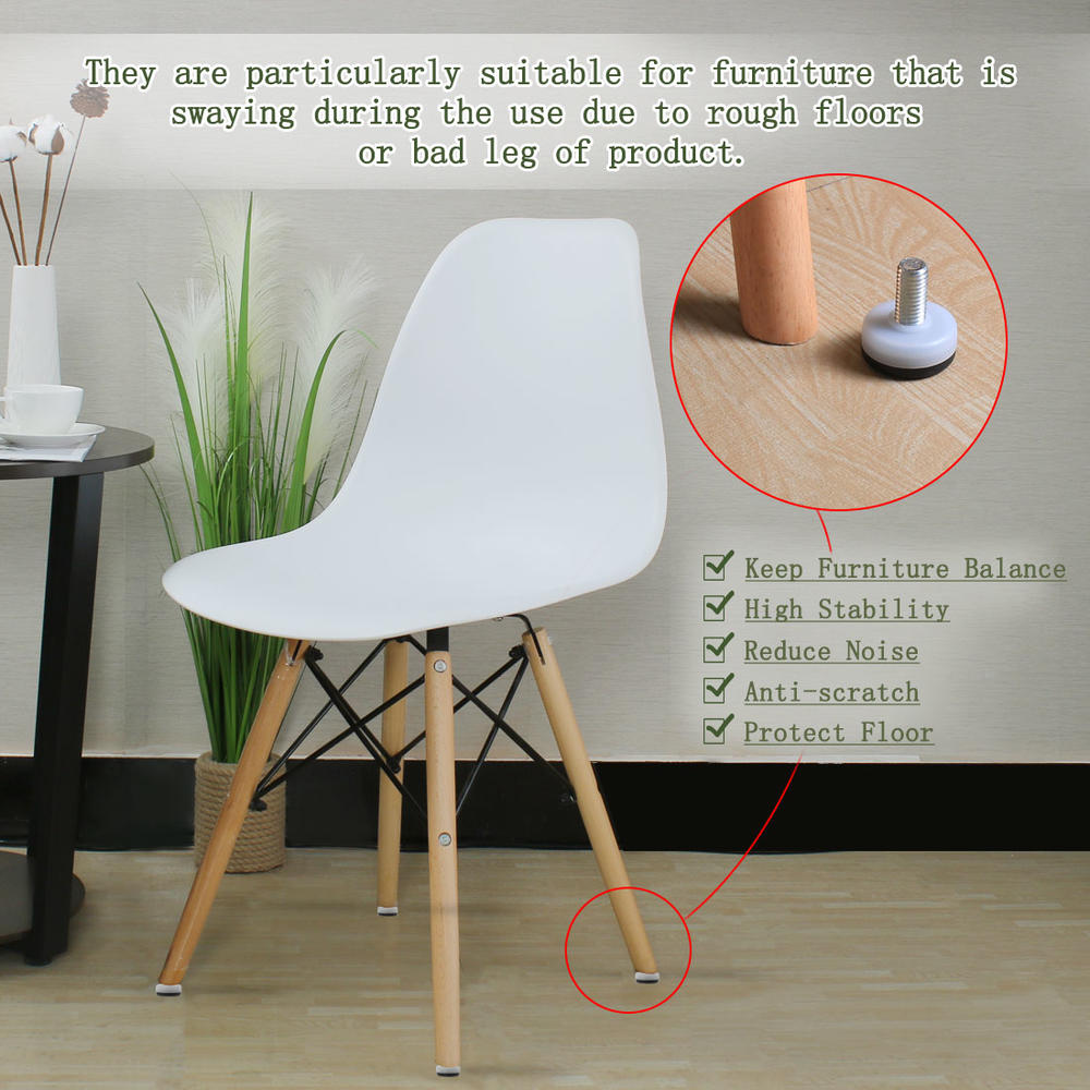 Unique Bargains M10 x 20 x 30mm Furniture Glide Leveler Feet Floor Protector for Chair Leg 24pcs